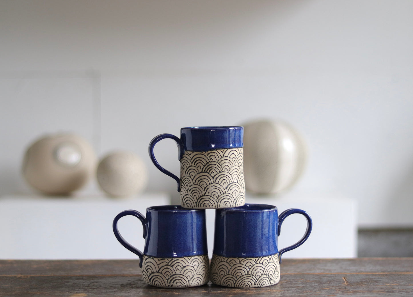 Mug - Scale - White w Blue Rim