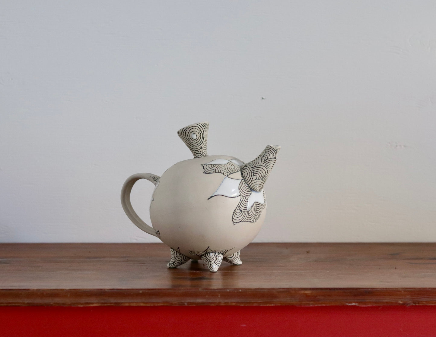Teapot - White Abstract