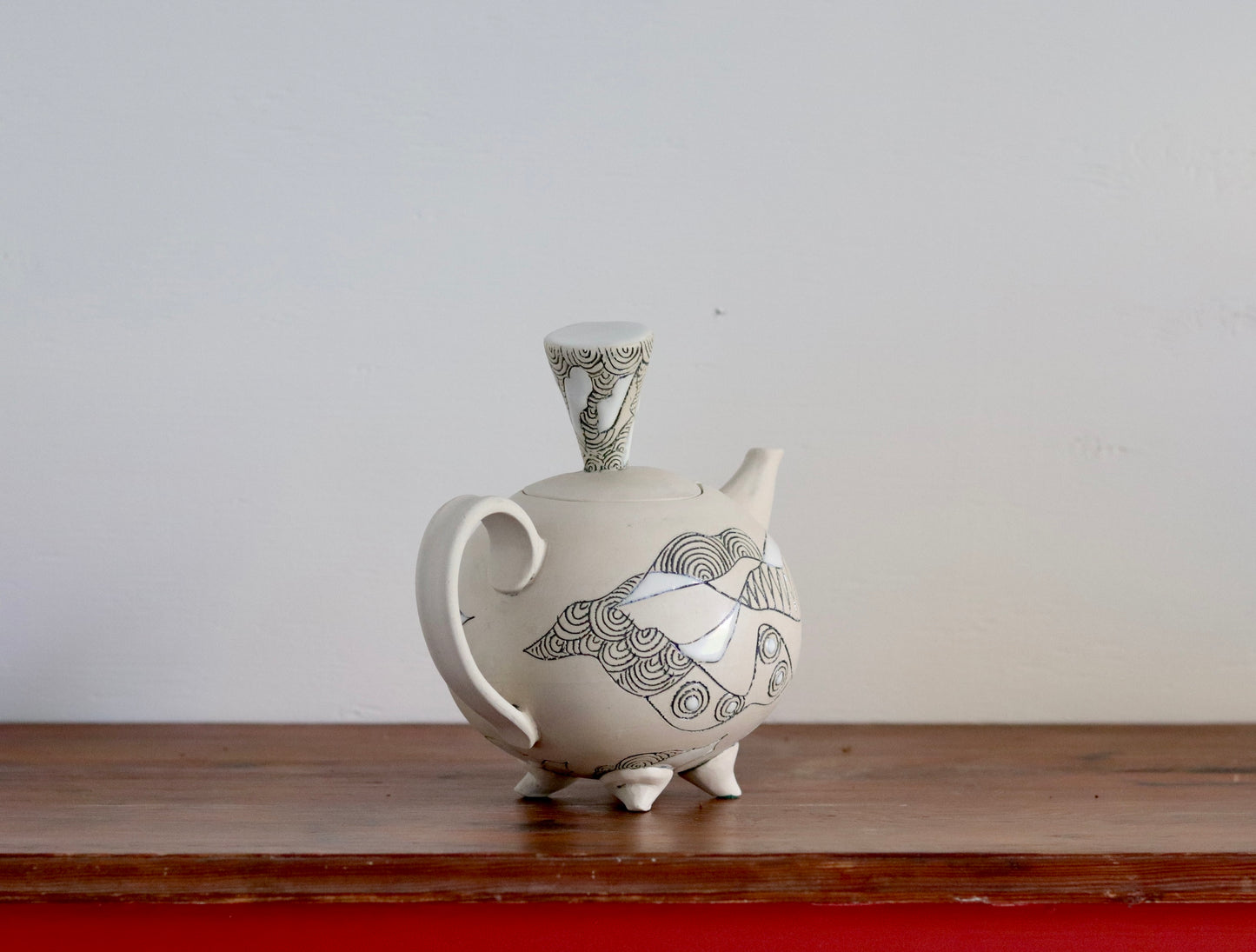 Teapot - White Abstract