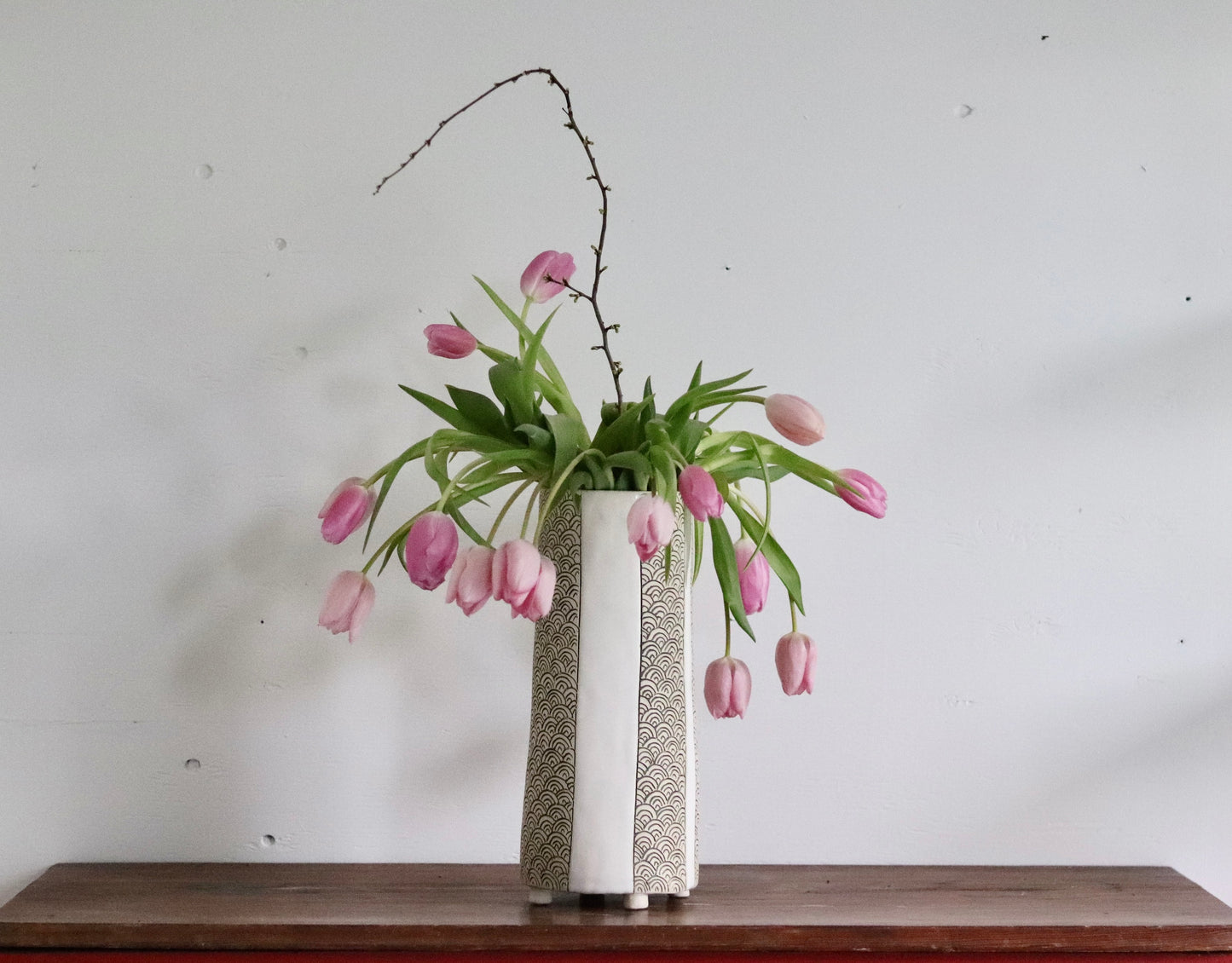Vase - Scale - White - Tall
