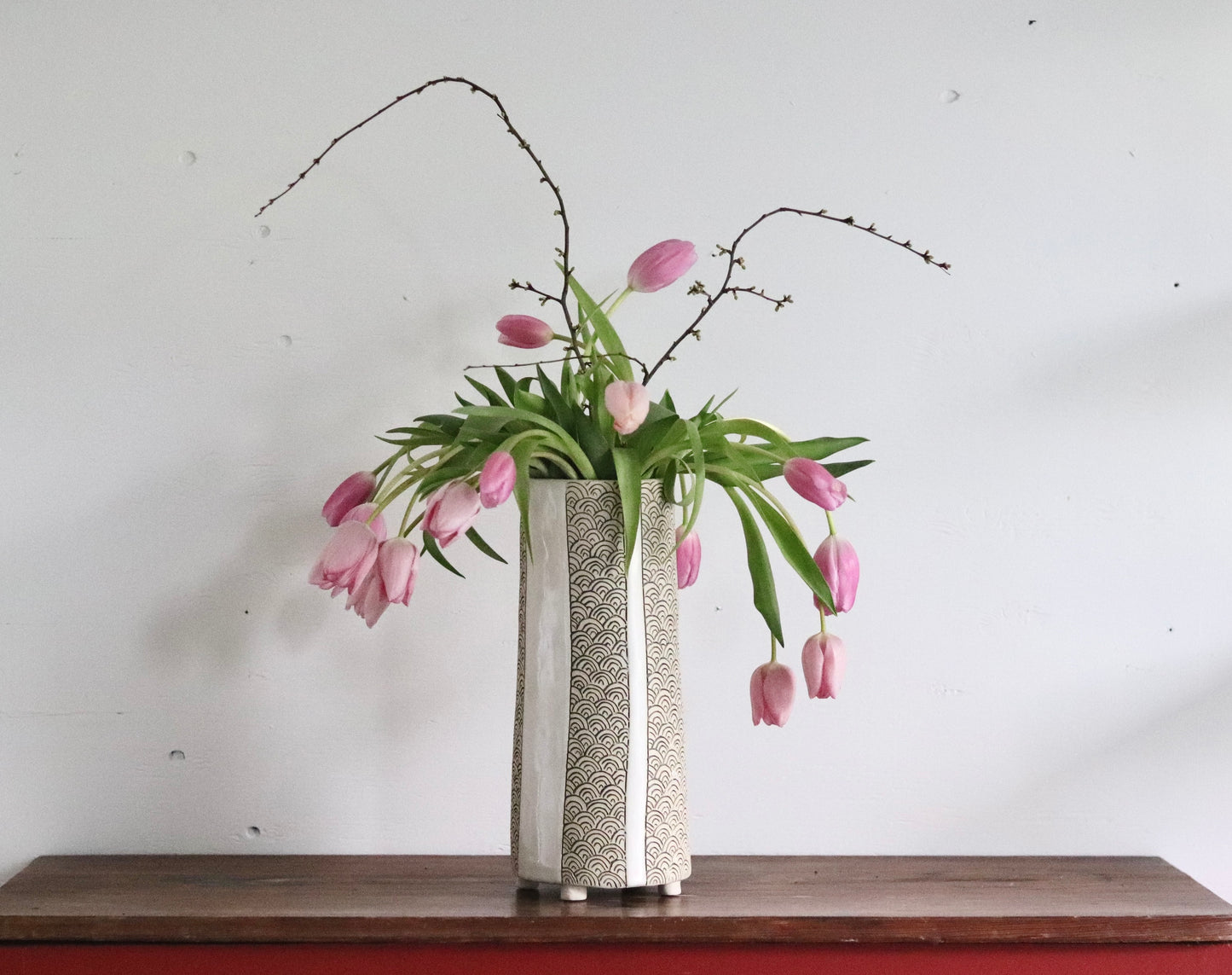 Vase - Scale - White - Tall