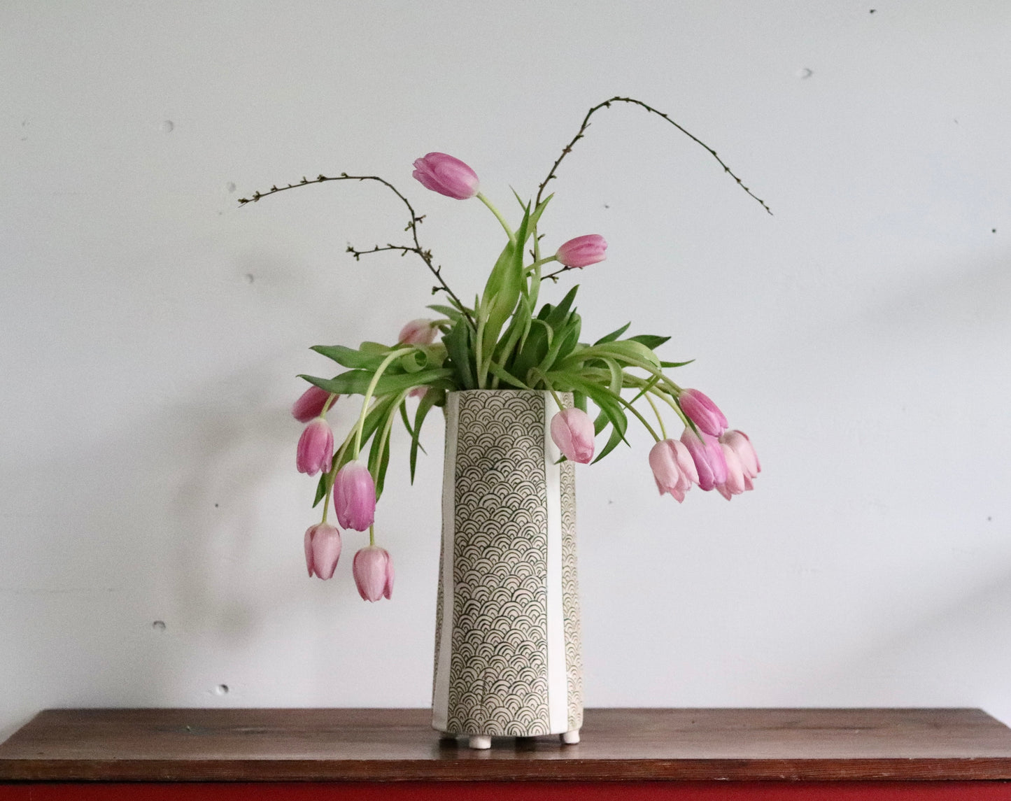 Vase - Scale - White - Tall