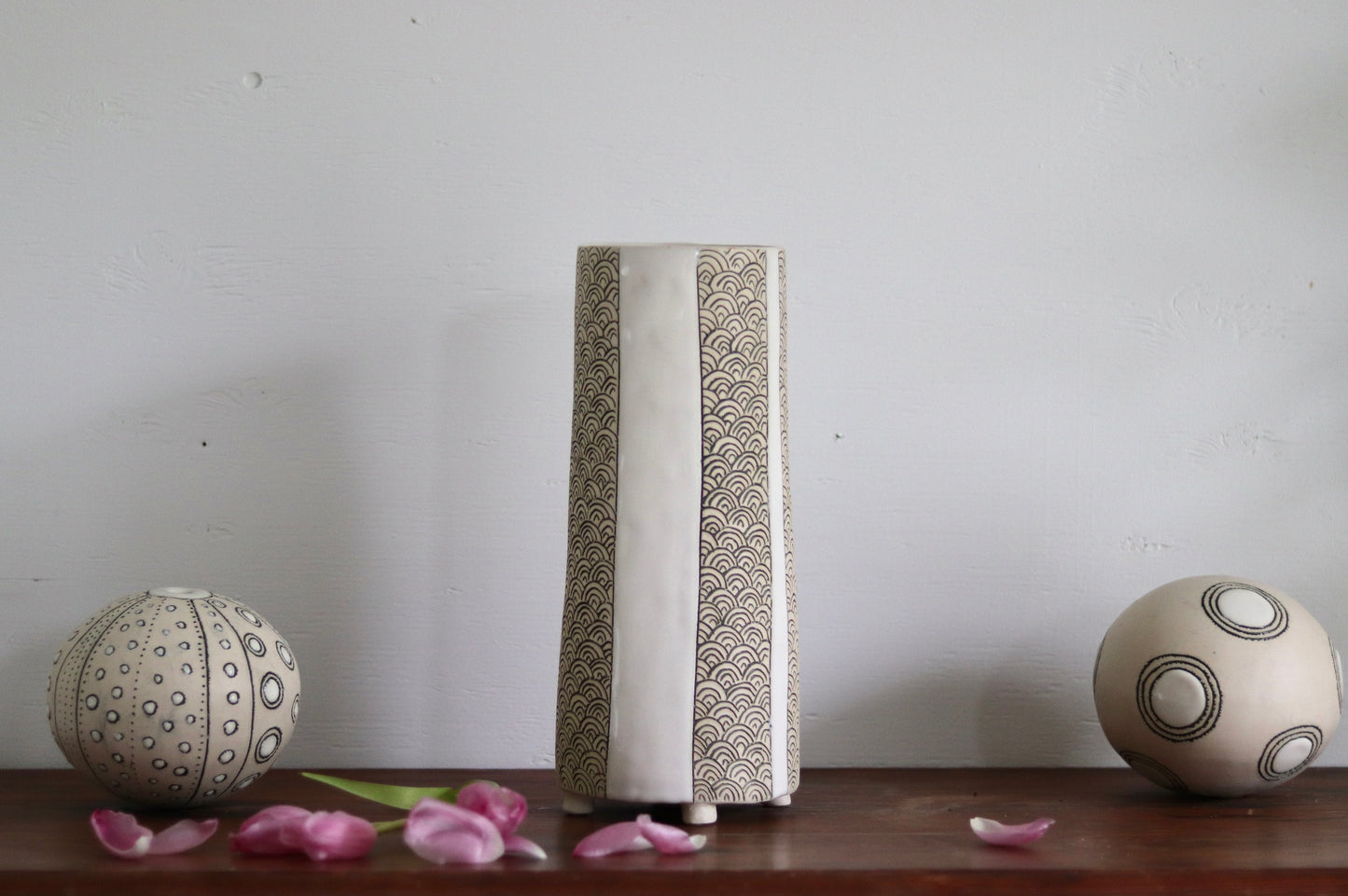 Vase - Scale - White - Tall