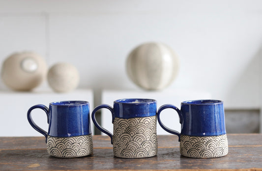 Mug - Scale - White w Blue Rim