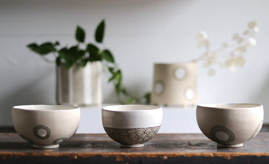 Bowl - White Scales - Medium
