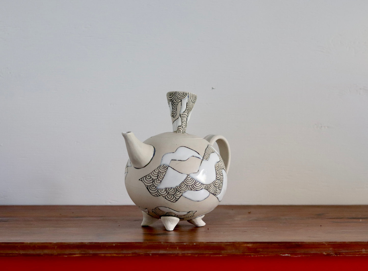 Teapot - White Abstract