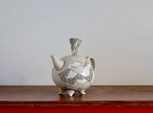 Teapot - White Abstract