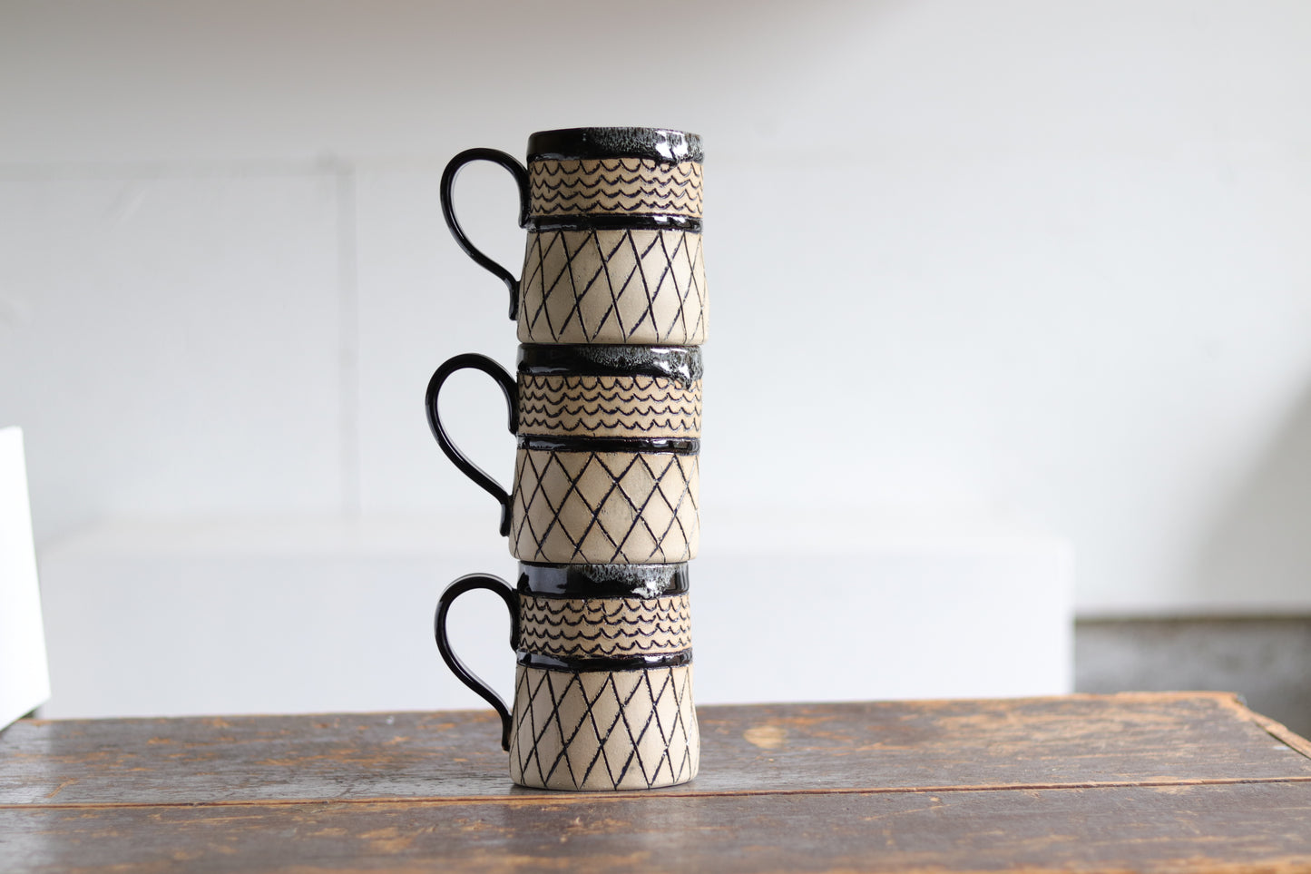 Mug - Keffiyeh - White w Black Rim