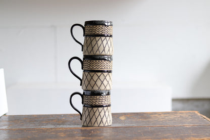 Mug - Keffiyeh - White w Black Rim