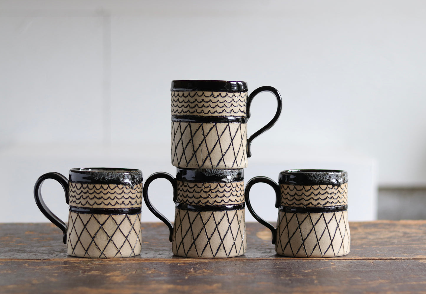 Mug - Keffiyeh - White w Black Rim