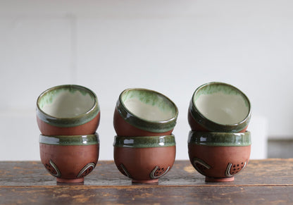 Bowl - Watermelon - Dark Red w Green Rim - Small
